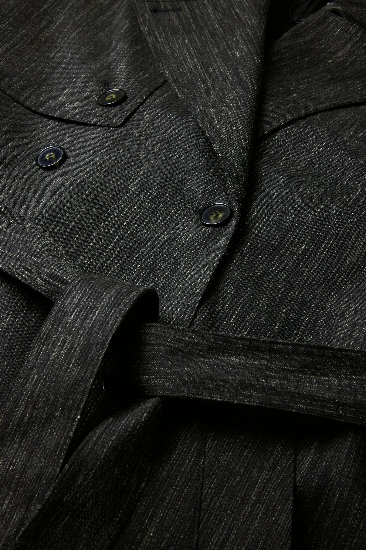 Trench Jourdain - Gris Anthracite - Laine - Femme vue 7