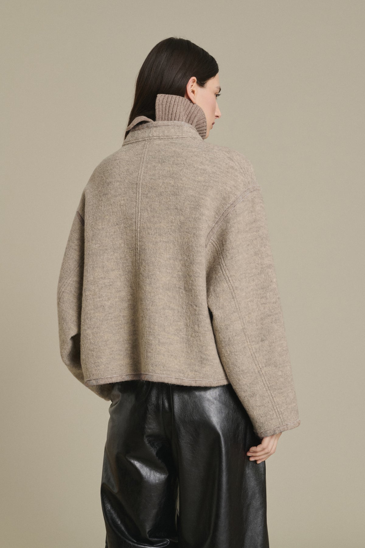 VESTE OLYMPE BEIGE/GRIS vue 4