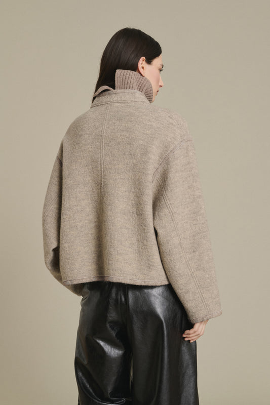 GIACCA OLYMPE BEIGE/GRIGIO