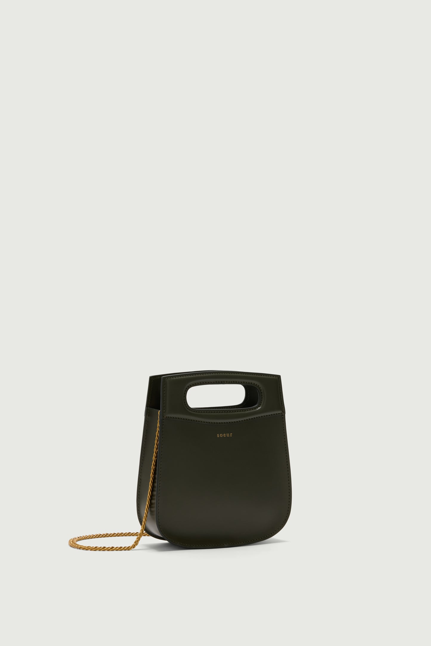 Sac Cheri Mini - Vert Militaire - Cuir - Femme