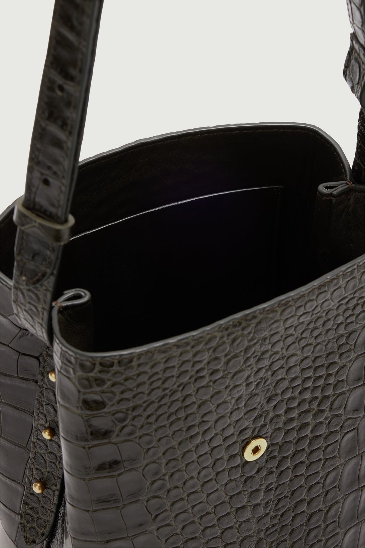 Sac Bello Mini - Vert Olive - Cuir - Femme vue 6