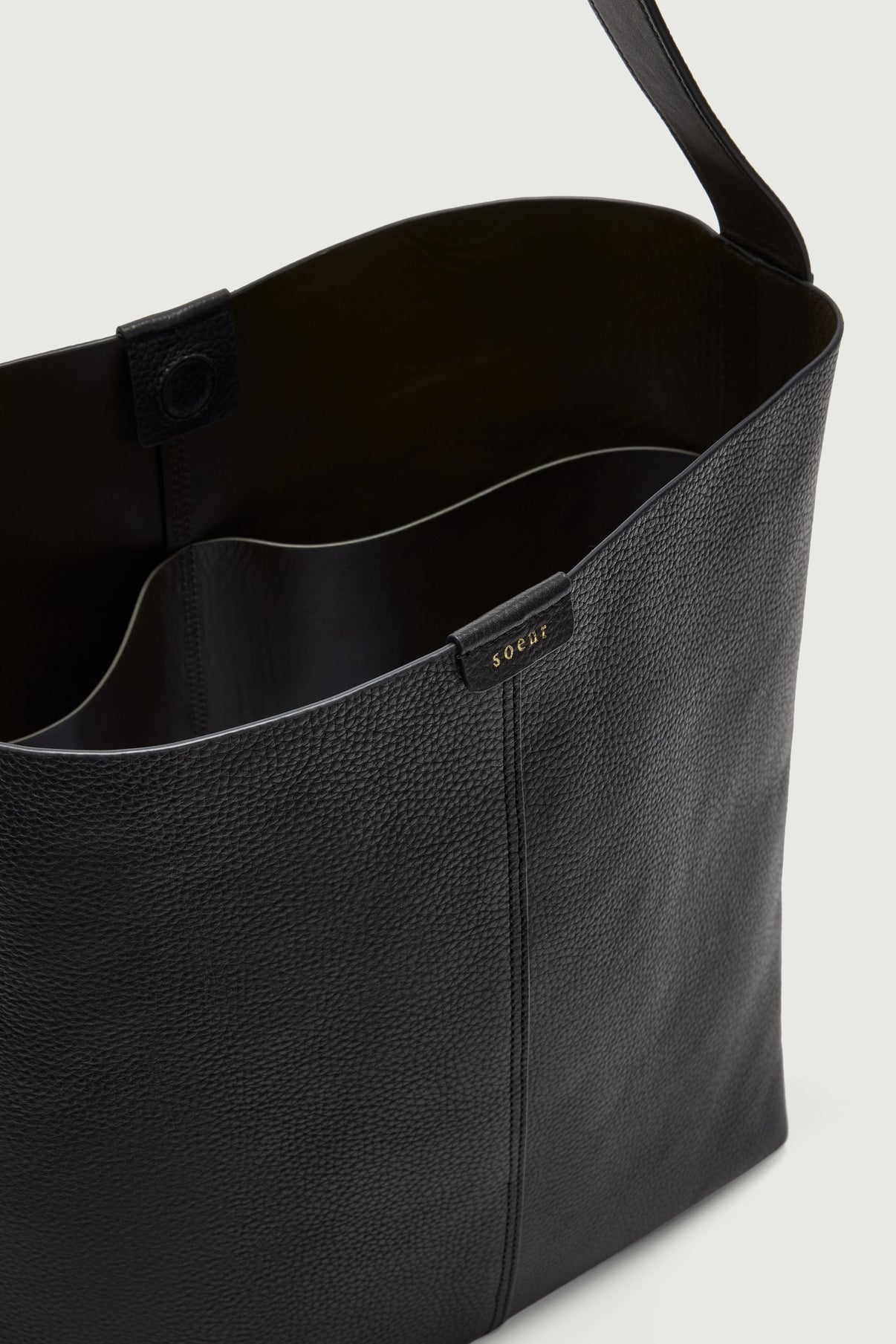 Sac Saudade - Noir - Cuir - Femme vue 4