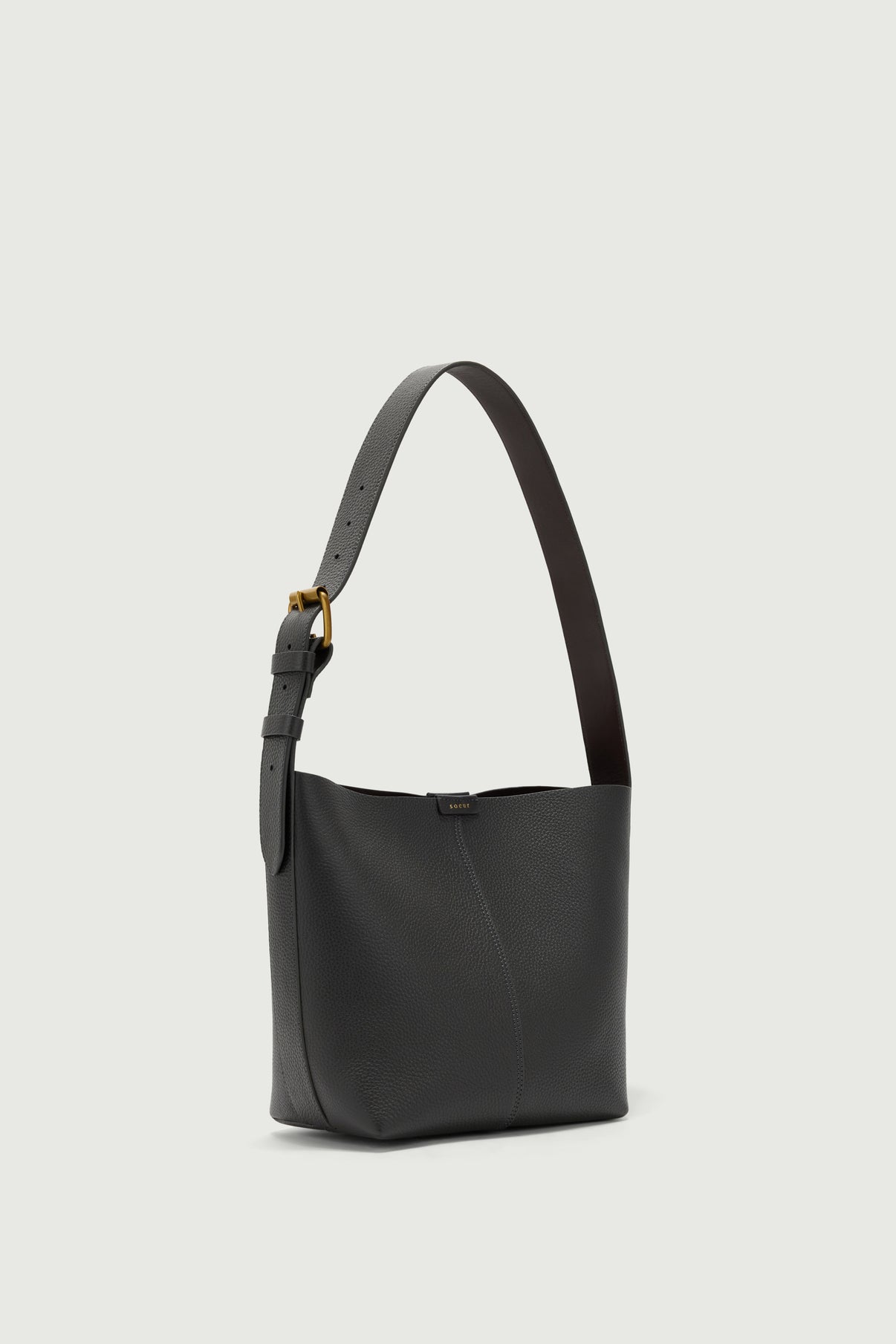 Tasche Saudade Mini - Stahl - Leder - Damen vue 2