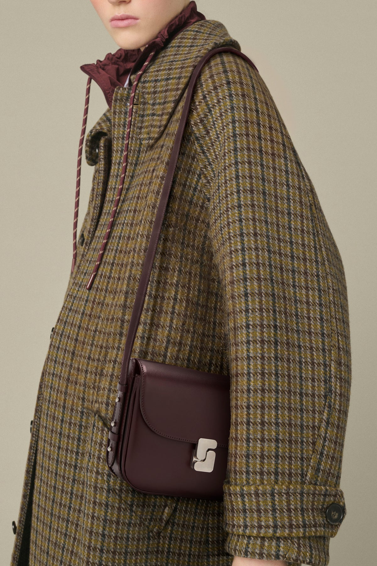 Borsa Bellissima Mini - Bordeaux in pelle box - Soeur