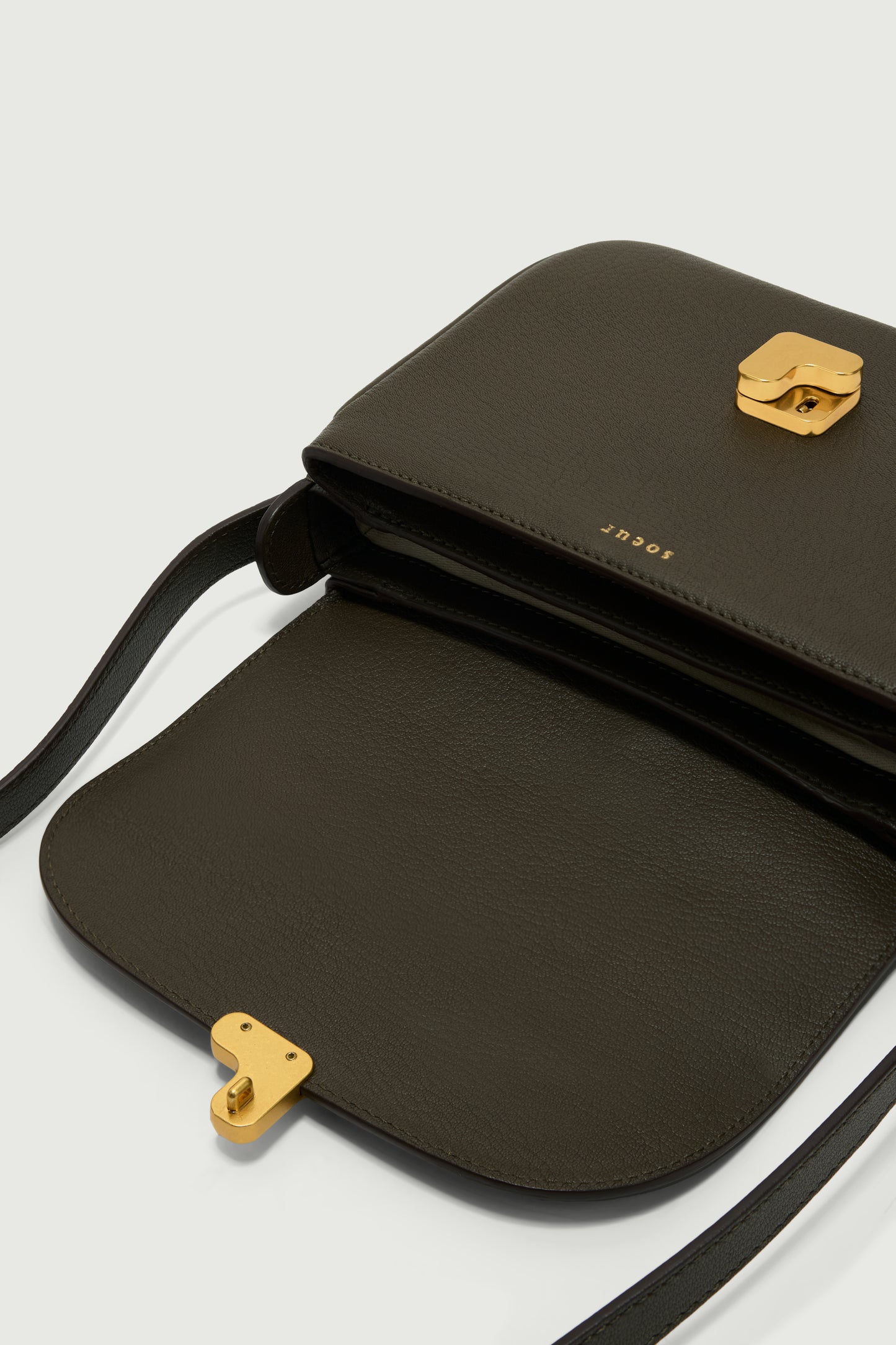 Borsa Bellissima Mini - Kaki Scuro - Pelle - Donna