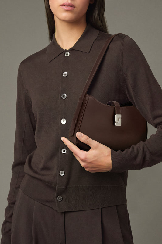 Borsa Bonnie - Cioccolato Pelle box Fibbia S - Soeur