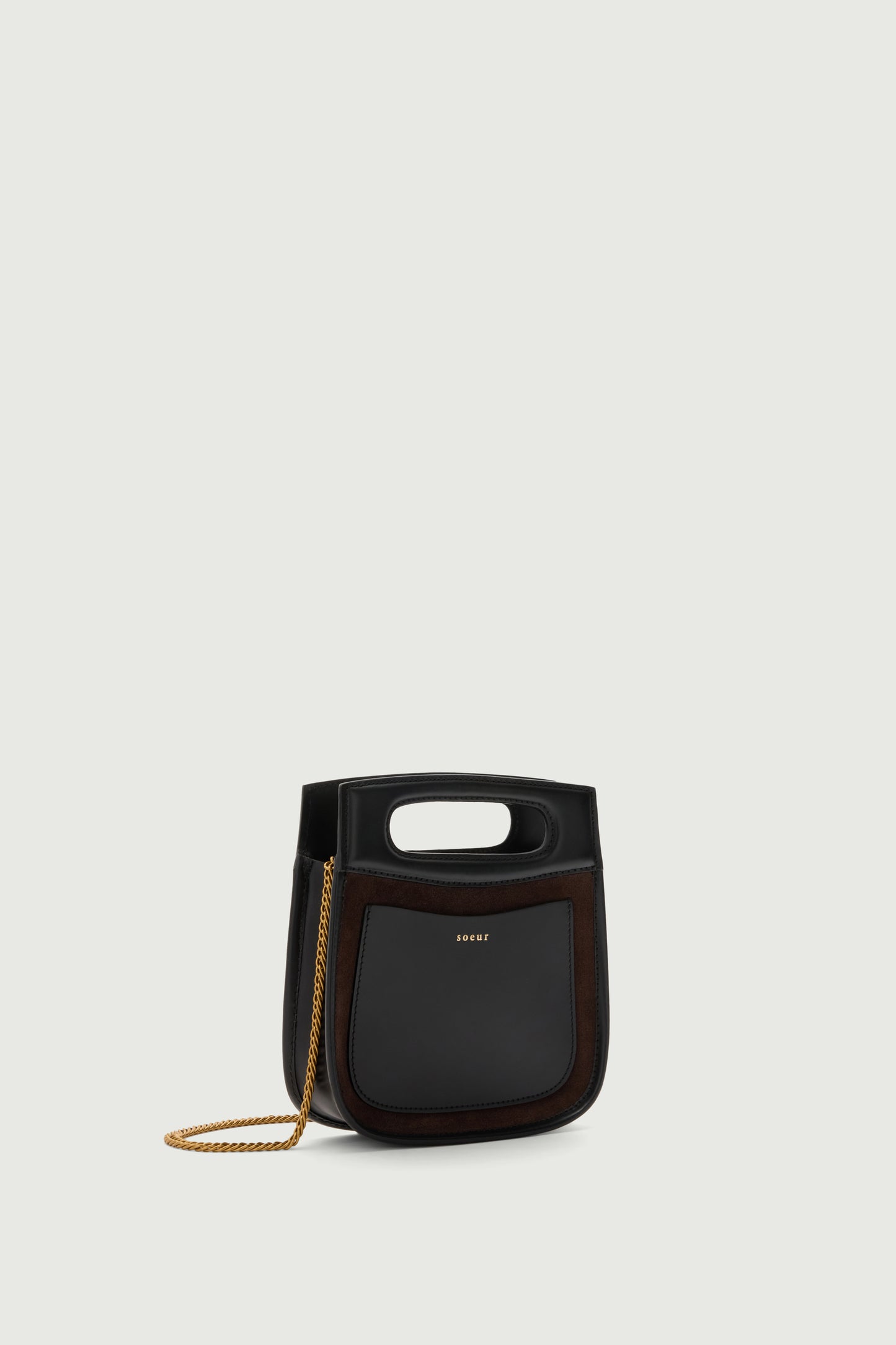 Sac Cheri Mini - Marron Foncé - Cuir - Femme
