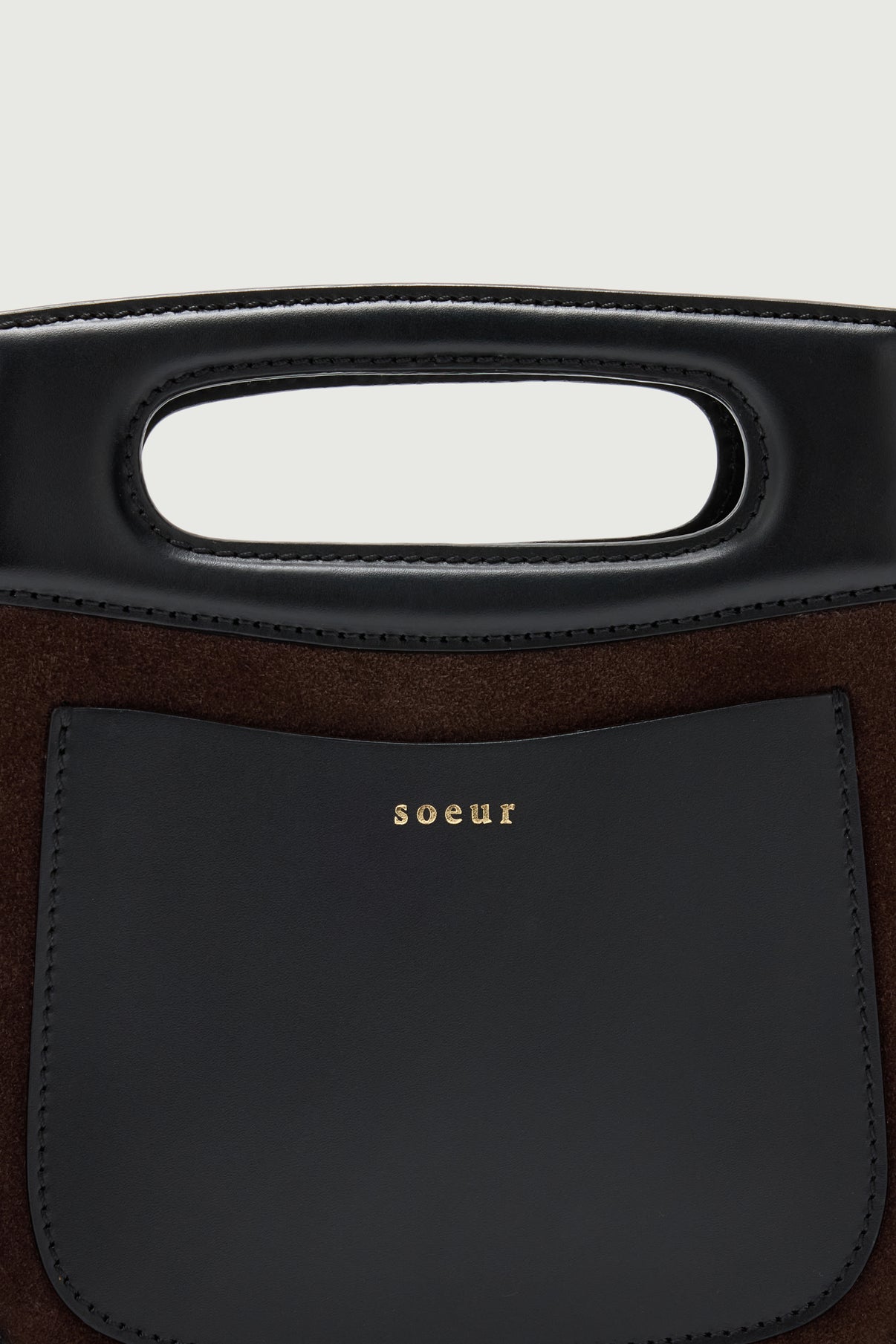 Sac Cheri Mini - Marron Foncé - Cuir - Femme vue 3