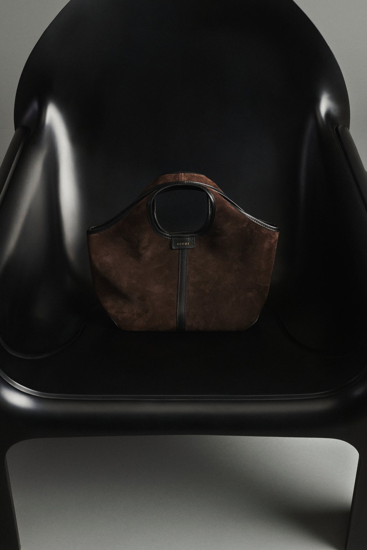 Tasche Douce Mini - Dunkelbraun - Leder - Damen vue 6