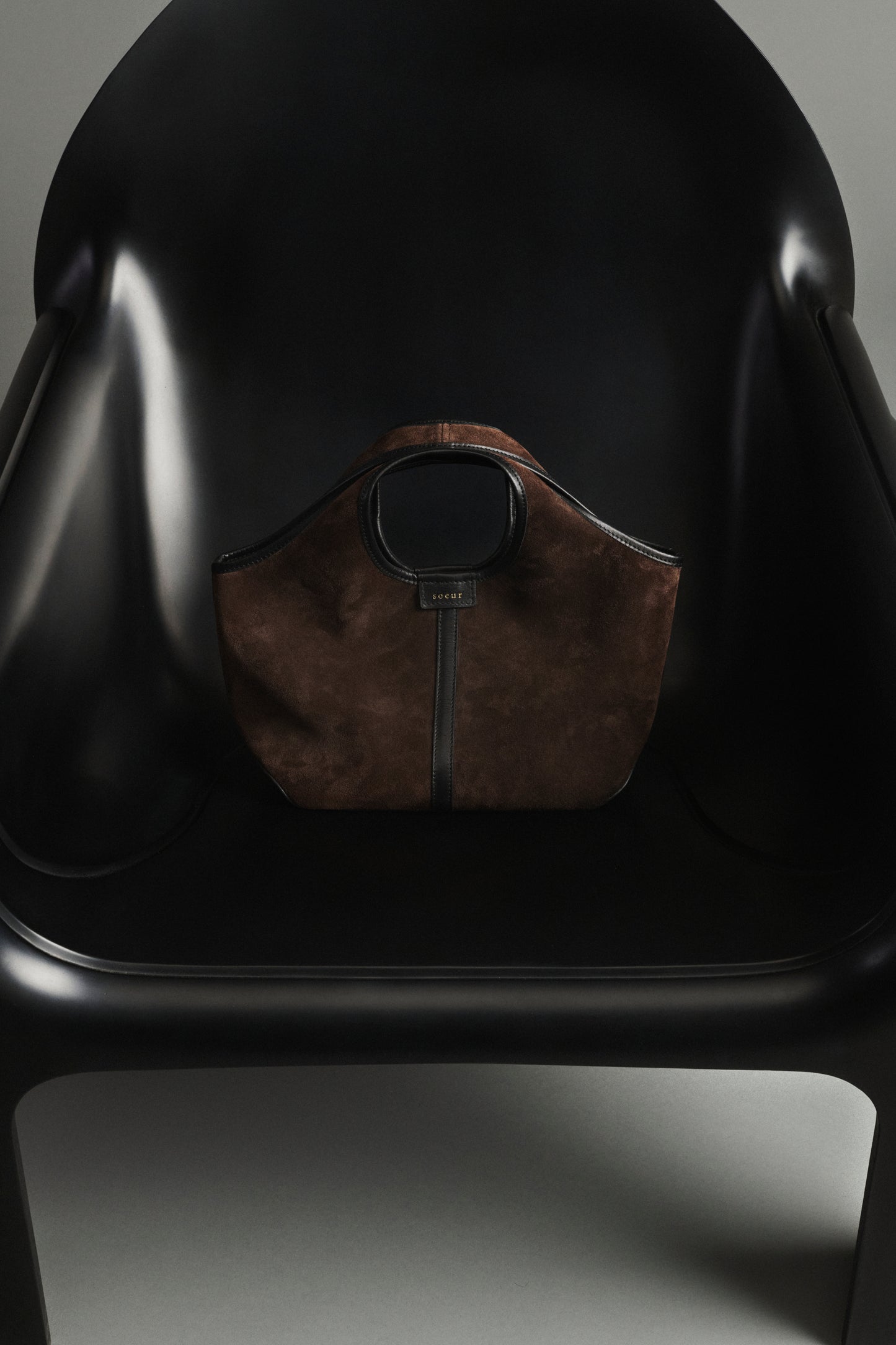 Tasche Douce Mini - Dunkelbraun - Leder - Damen