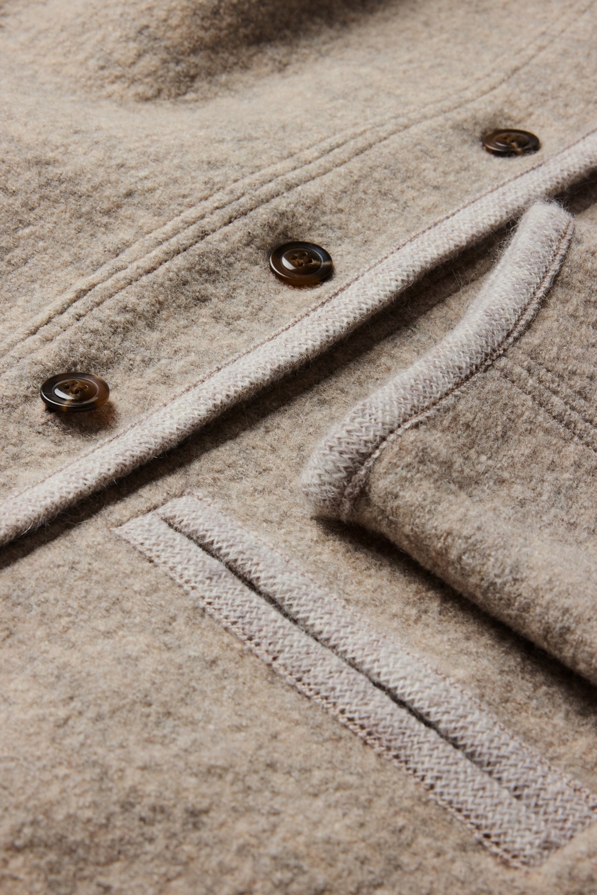 Jacke Olympe – Beige/Grau – Wolle – Damen vue 6
